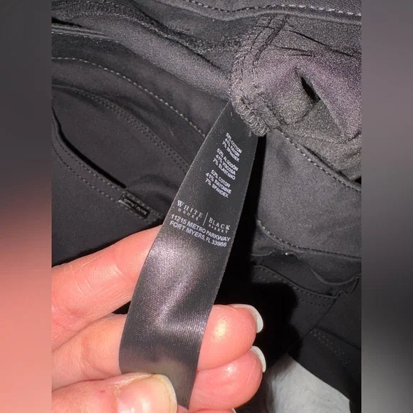 WHITE HOUSE BLACK MARKET Womens Black High Rise Skinny Flare Jeans Size 4 - Picture 12 of 13